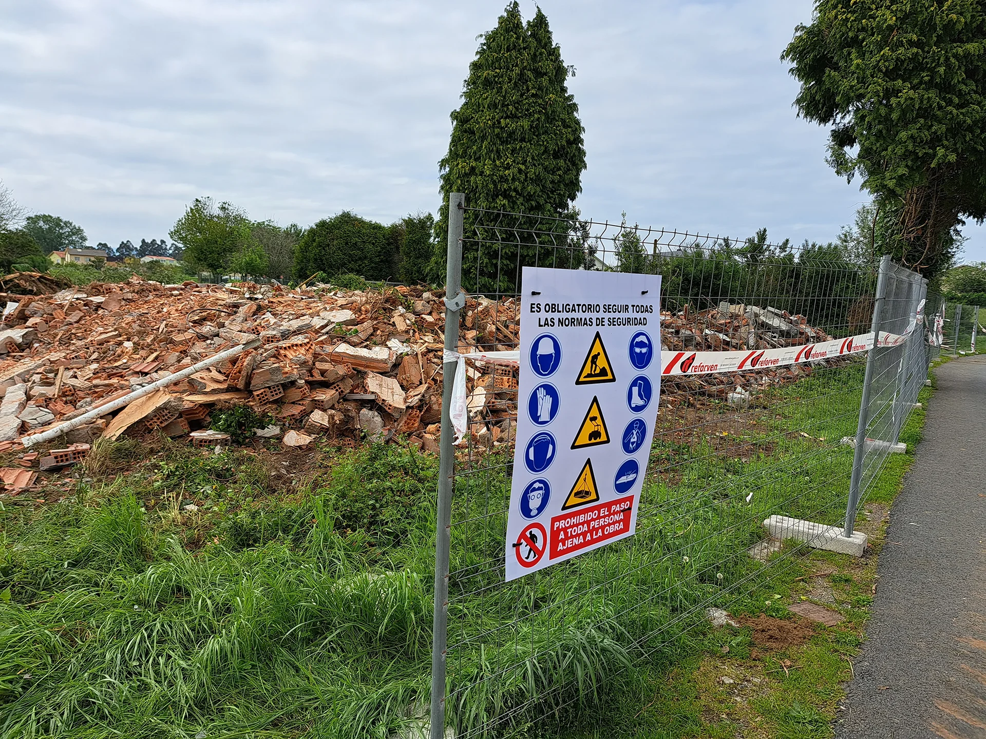 Demolición de vivienda unifamiliar demolida